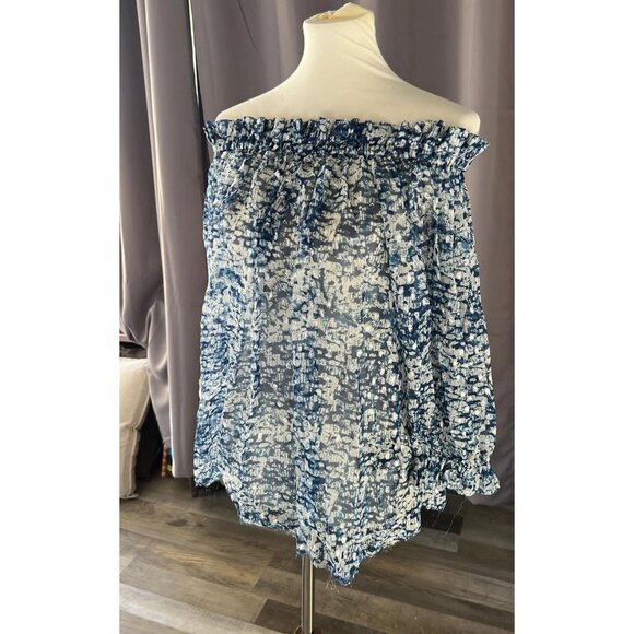 Isabel Marant Etoile Metallic Shimmer Off Shoulder Top S-1 - Picture 1 of 7